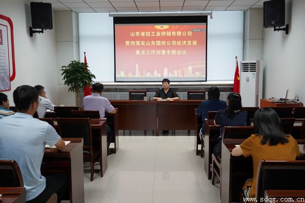 輕工供銷公司召開貫徹落實(shí)山東國投公司經(jīng)濟(jì)發(fā)展重點(diǎn)工作部署專題會(huì)議